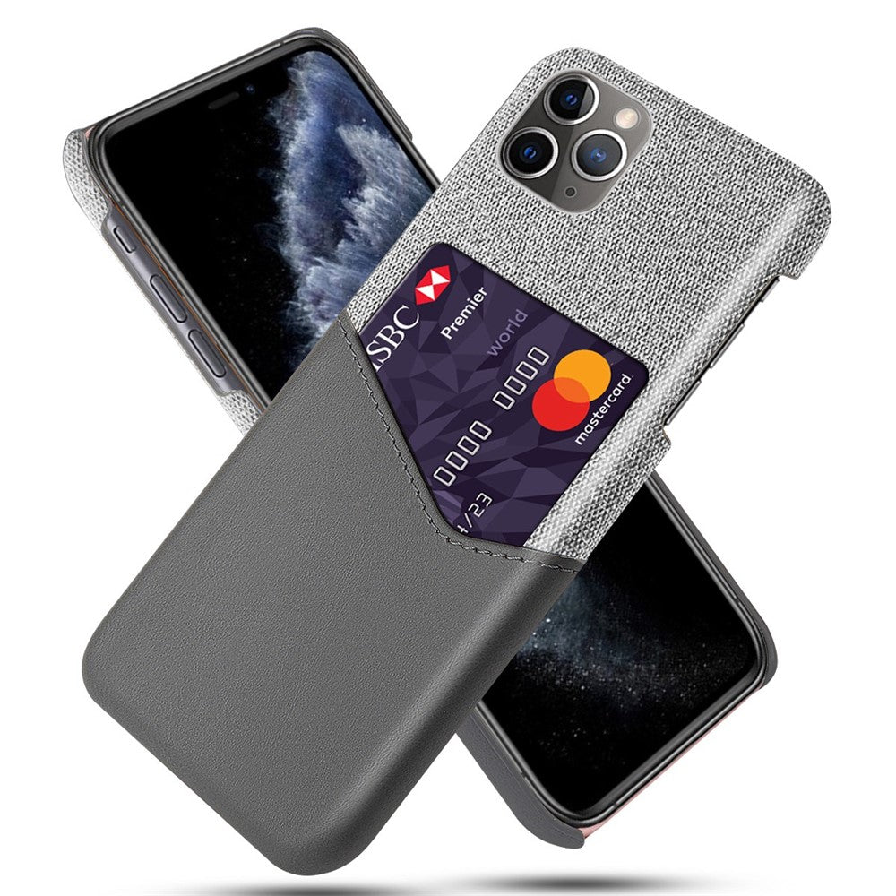 PC + PU + Stof Hybridbagskal med Kortplads til iPhone 11 Pro Max 6.5 tommer (2019)