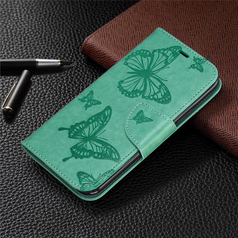 Imprint Butterfly Läderplånboksfodral för iPhone 11 Pro 5,8 tum (2019)