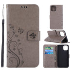 Imprint Butterfly Läderplånboksfodral för iPhone 11 6,1 tum (2019)