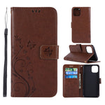 Imprint Butterfly Läderplånboksfodral för iPhone 11 6,1 tum (2019)