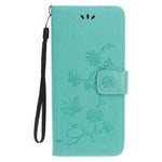 Imprint Butterfly Flowers Leather Wallet Phone Case for iPhone 11 6.1 inch (2019)