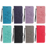 Imprint Butterfly Flowers Leather Wallet Phone Case for iPhone 11 6.1 inch (2019)