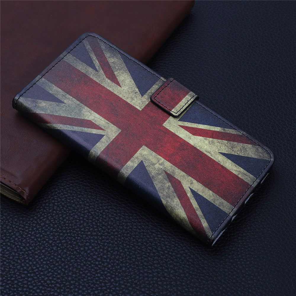 Mønsterprintet tegnebogs-etui i læder med standerfunktion til iPhone 11 6.1 tommer (2019)