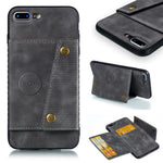 Kortholder i PU-læder Magnetisk telefoncover til iPhone 8 Plus / 7 Plus 5.5 tommer