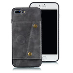 Kortholder i PU-læder Magnetisk telefoncover til iPhone 8 Plus / 7 Plus 5.5 tommer