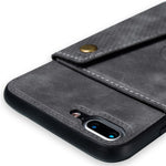 Kortholder i PU-læder Magnetisk telefoncover til iPhone 8 Plus / 7 Plus 5.5 tommer