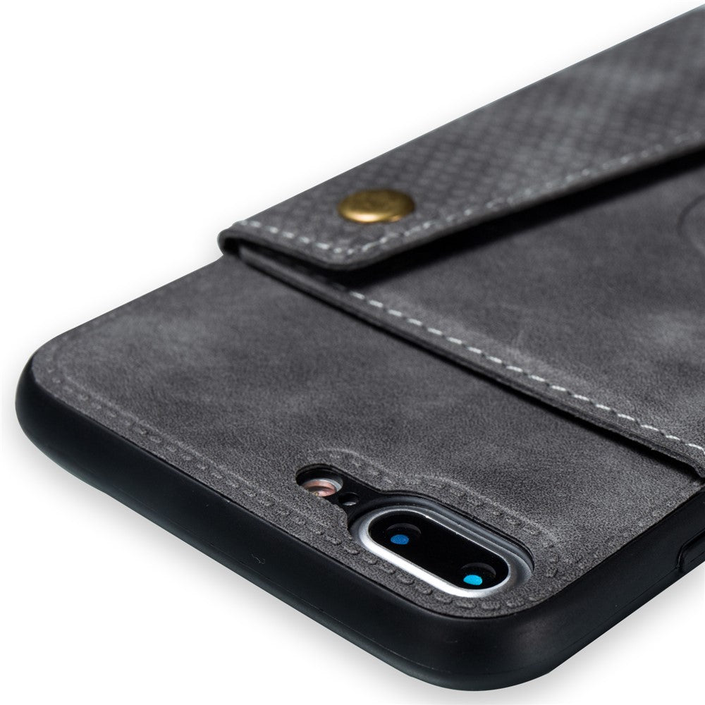 Kortholder i PU-læder Magnetisk telefoncover til iPhone 8 Plus / 7 Plus 5.5 tommer