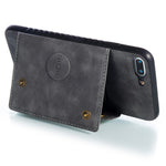 Kortholder i PU-læder Magnetisk telefoncover til iPhone 8 Plus / 7 Plus 5.5 tommer