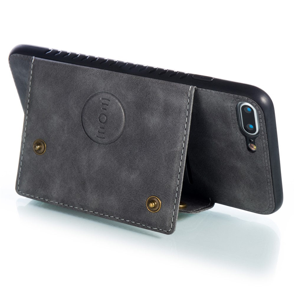 Kortholder i PU-læder Magnetisk telefoncover til iPhone 8 Plus / 7 Plus 5.5 tommer