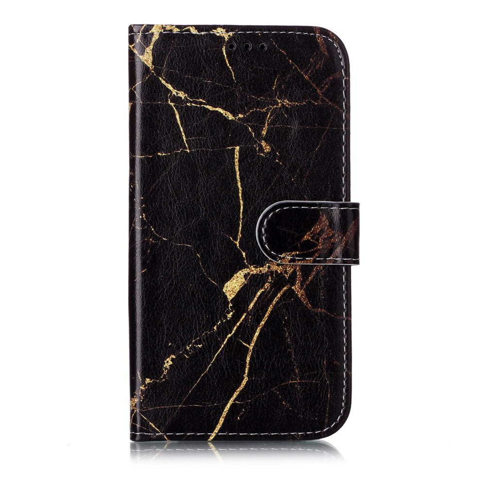 Mönstertryckt läderplånboksfodral för iPhone 11 6,1 tum (2019)