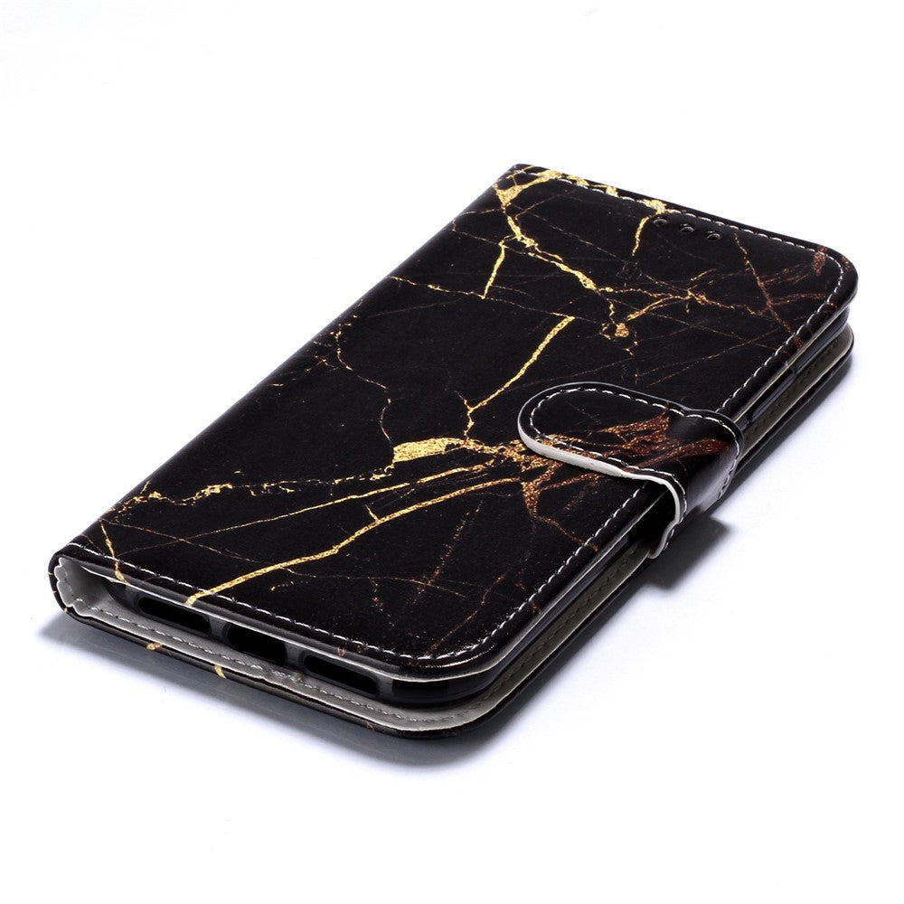 Mönstertryckt läderplånboksfodral för iPhone 11 6,1 tum (2019)