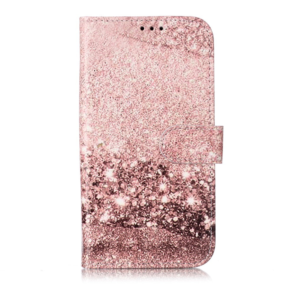 Mönstertryckt läderplånboksfodral för iPhone 11 6,1 tum (2019)