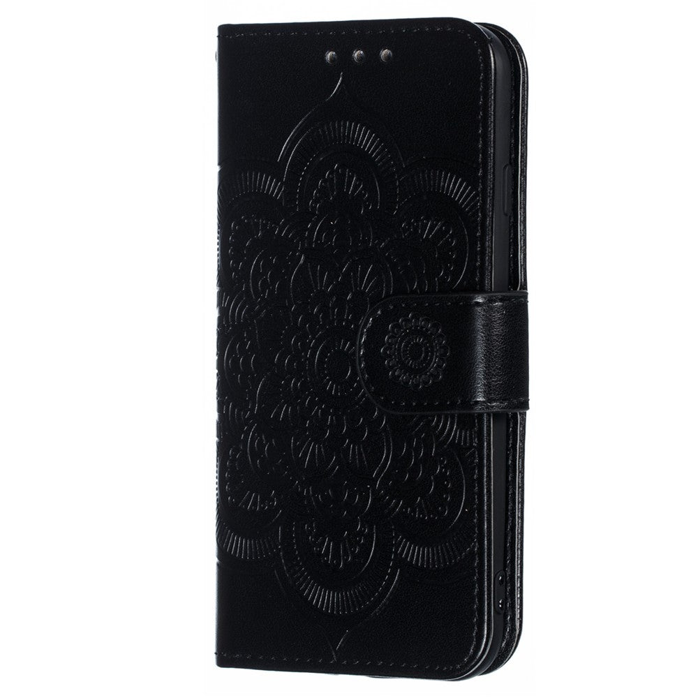 Imprint Mandala Flower Wallet Stand PU Leather Case for iPhone SE (2020)/SE (2022)/8/7 4.7 inch