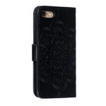 Imprint Mandala Flower Wallet Stand PU Leather Case for iPhone SE (2020)/SE (2022)/8/7 4.7 inch