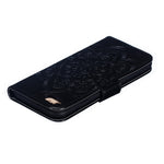 Imprint Mandala Flower Wallet Stand PU Leather Case for iPhone SE (2020)/SE (2022)/8/7 4.7 inch