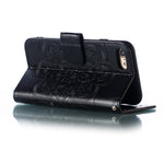 Imprint Mandala Flower Wallet Stand PU Leather Case for iPhone SE (2020)/SE (2022)/8/7 4.7 inch