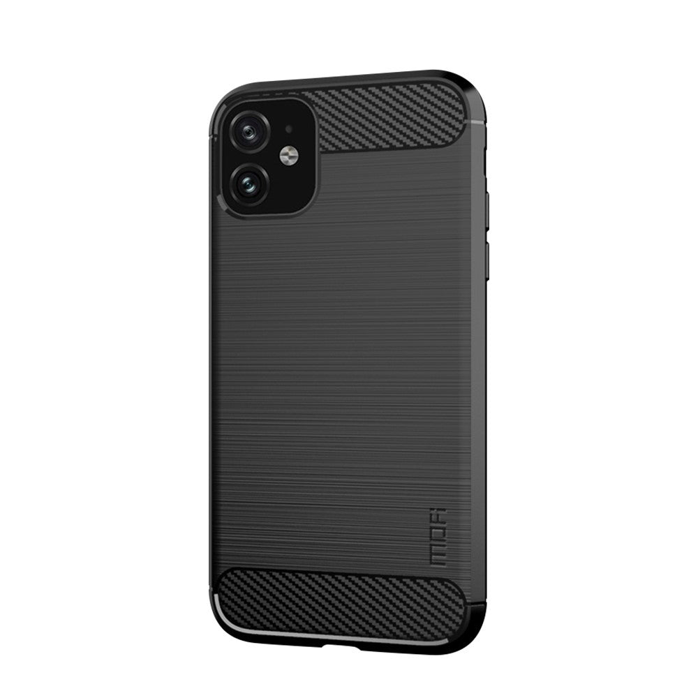 MOFI Carbon Fiber Texture Brushed TPU Soft Back Shell for iPhone 11 6.1 inch (2019)