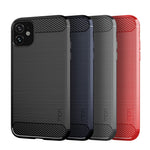 MOFI Carbon Fiber Texture Brushed TPU Soft Back Shell for iPhone 11 6.1 inch (2019)