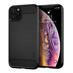 MOFI Kulfiber Tekstur Børstet TPU Blødt Telefonbagcover til iPhone 11 Pro Max 6.5 tommer (2019)