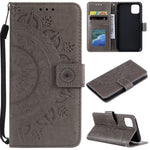 Imprint Flower Leather Wallet Stand Case for iPhone 11 Pro Max 6.5 inch (2019)