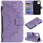 Imprint Flower Leather Wallet Stand Case for iPhone 11 Pro Max 6.5 inch (2019)