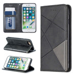 Auto-Absorbed Prismatic Texture Leather Phone Case Card Holder for Iphonese (2020) / SE (2022) / 8 / 7
