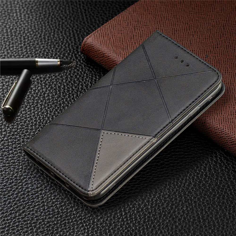 Auto-Absorbed Prismatic Texture Leather Phone Case Card Holder for Iphonese (2020) / SE (2022) / 8 / 7