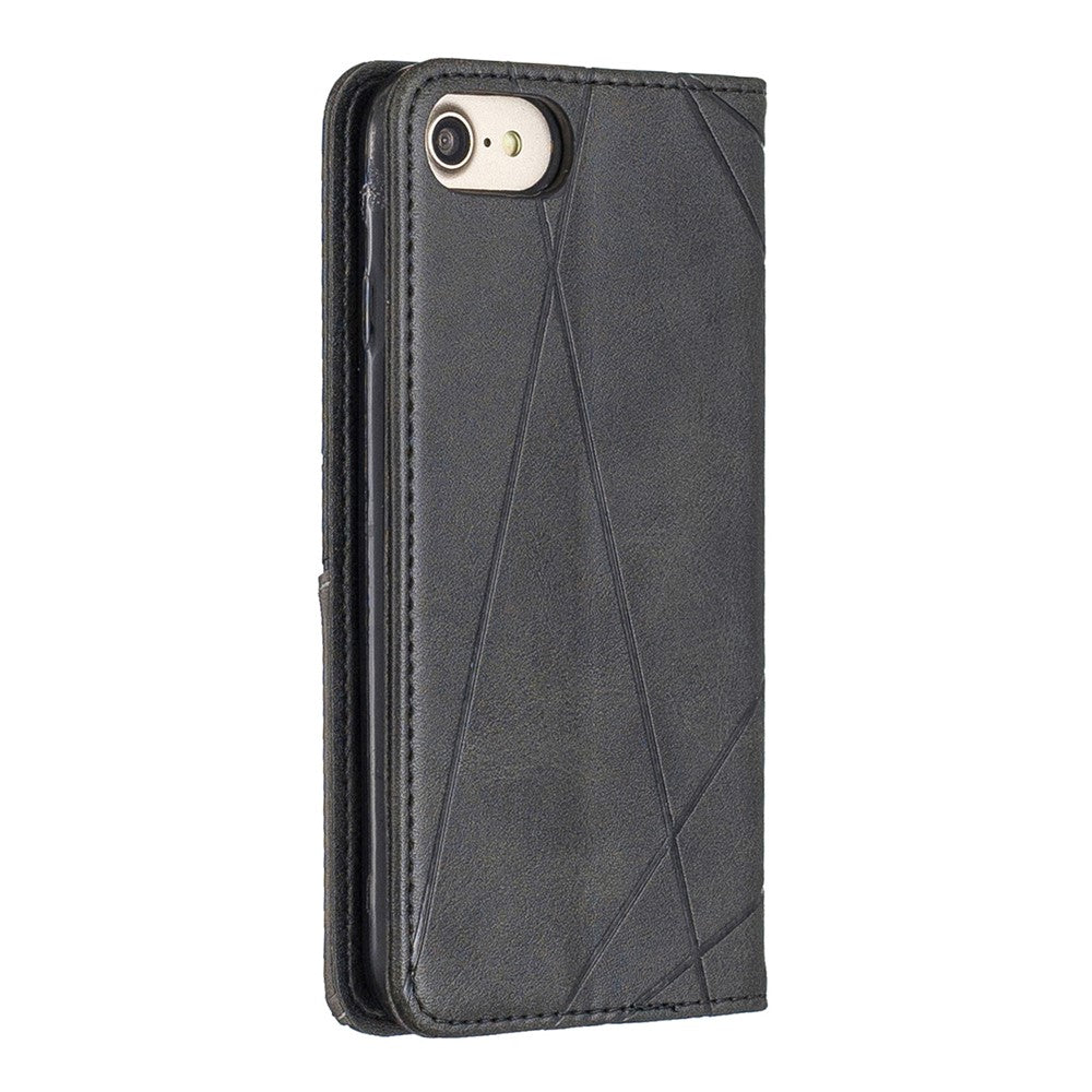 Auto-Absorbed Prismatic Texture Leather Phone Case Card Holder for Iphonese (2020) / SE (2022) / 8 / 7