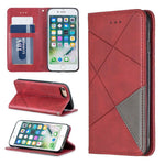 Auto-Absorbed Prismatic Texture Leather Phone Case Card Holder for Iphonese (2020) / SE (2022) / 8 / 7