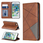 Auto-Absorbed Prismatic Texture Leather Phone Case Card Holder for Iphonese (2020) / SE (2022) / 8 / 7