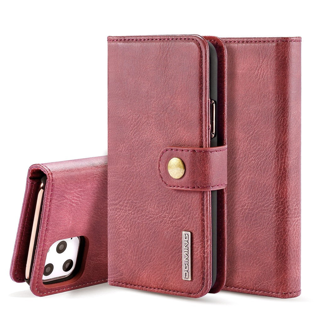 DG.MING For iPhone 11 Pro 5.8 inch (2019) Wallet Phone Case Detachable 2-in-1 Split Leather Protective Cover