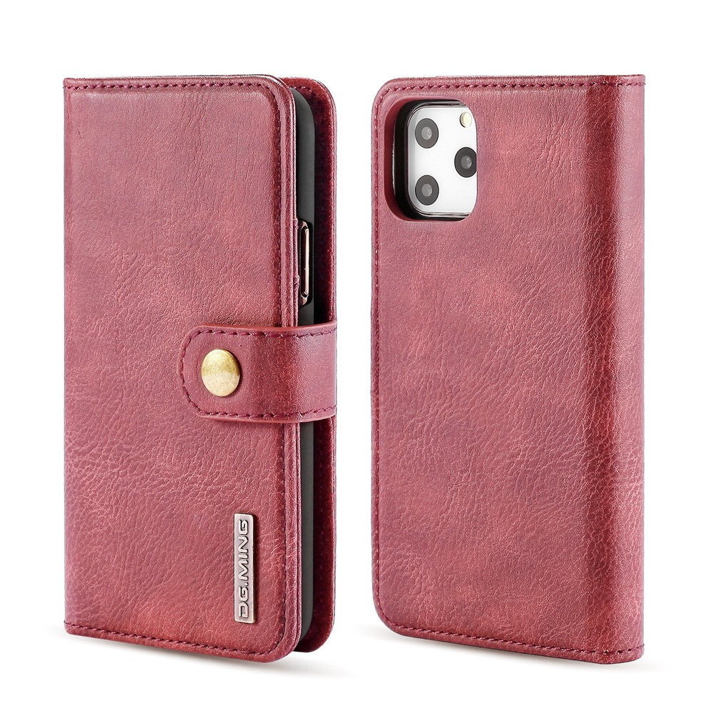DG.MING For iPhone 11 Pro 5.8 inch (2019) Wallet Phone Case Detachable 2-in-1 Split Leather Protective Cover