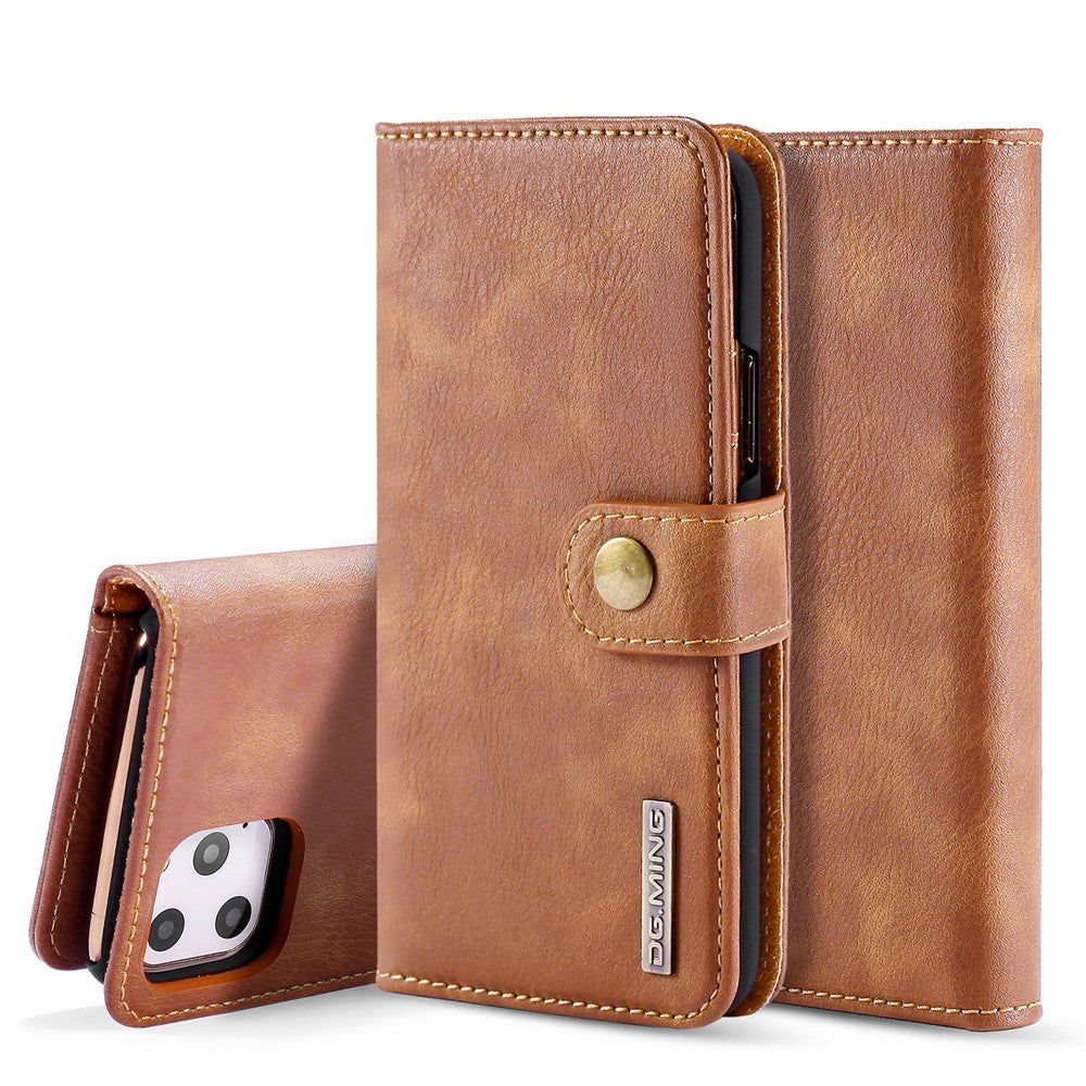 DG.MING For iPhone 11 Pro 5.8 inch (2019) Wallet Phone Case Detachable 2-in-1 Split Leather Protective Cover