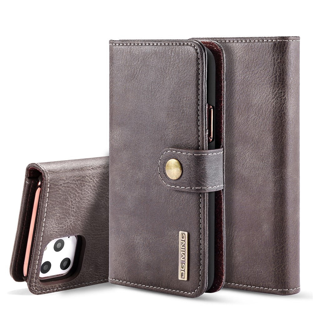 DG.MING For iPhone 11 Pro 5.8 inch (2019) Wallet Phone Case Detachable 2-in-1 Split Leather Protective Cover