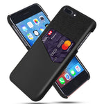 Cloth + PU Leather PC Phone Case with Card Slot for iPhone 8 / 7 Plus 5.5 inch