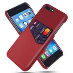 Cloth + PU Leather PC Phone Case with Card Slot for iPhone 8 / 7 Plus 5.5 inch