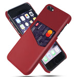 PC + PU + Cloth Hybrid Phone Cover Shell with Card Slot for iPhone 8 / 7 / SE (2020) / SE (2022) 4.7 inch