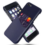 PC + PU + Cloth Hybrid Phone Cover Shell with Card Slot for iPhone 8 / 7 / SE (2020) / SE (2022) 4.7 inch