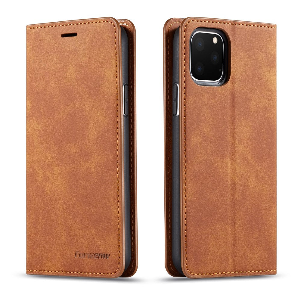 FORWENW Fantasy Series Silky Touch Læder Pung Etui til iApple iPhone 11 Pro Max 6,5 tommer (2019)