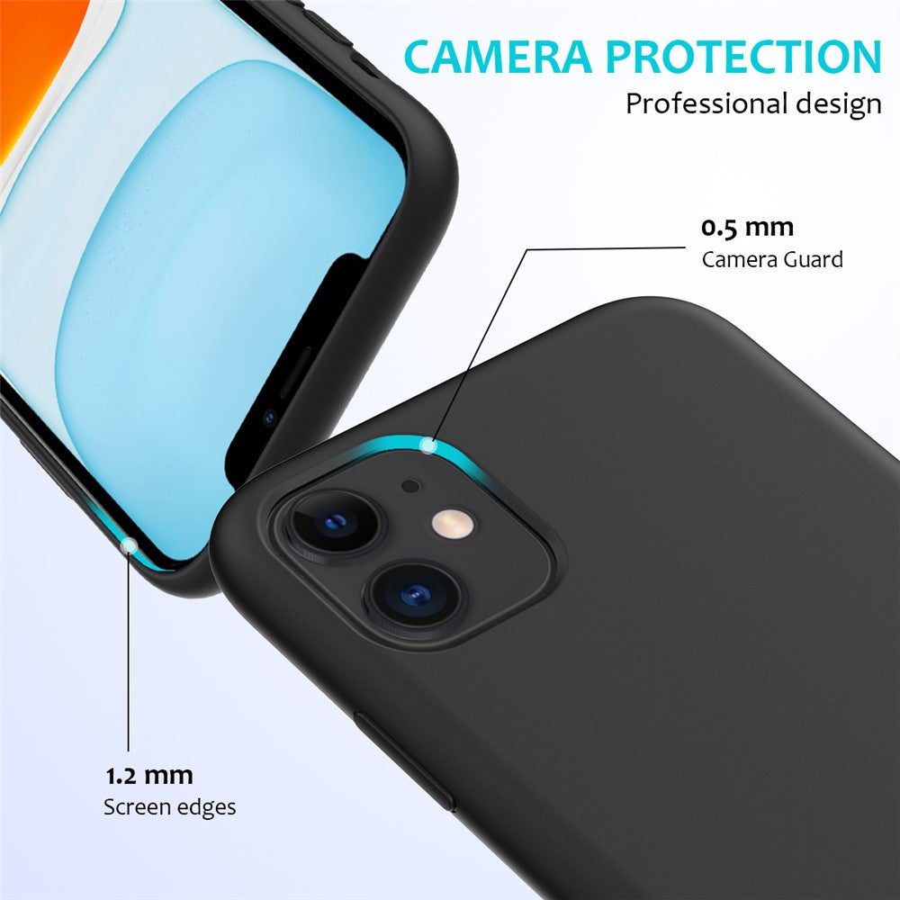 Anti-scratch Soft Liquid Silicone Phone Shell Mobile Phone Bag Case for iPhone 11 6.1 inch (2019)