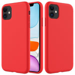Anti-scratch Soft Liquid Silicone Phone Shell Mobile Phone Bag Case for iPhone 11 6.1 inch (2019)
