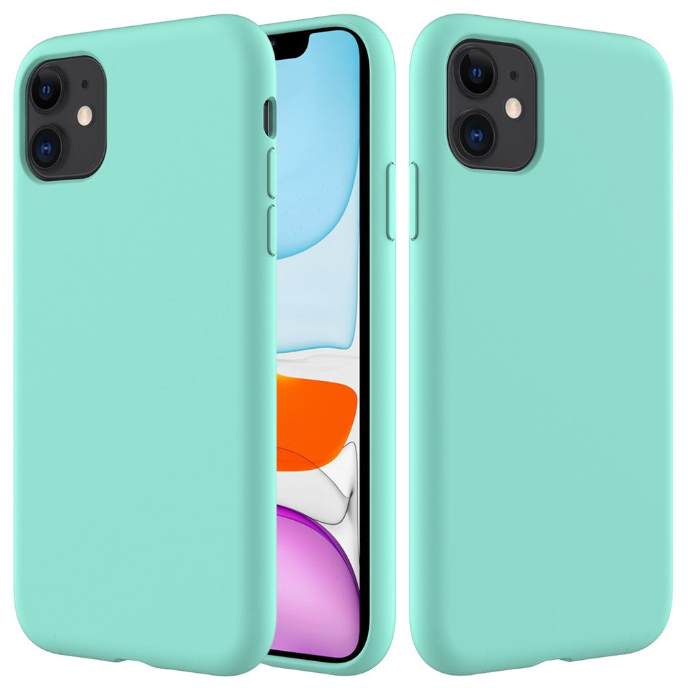 Anti-scratch Soft Liquid Silicone Phone Shell Mobile Phone Bag Case for iPhone 11 6.1 inch (2019)