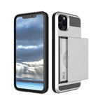 For iPhone 11 6.1 inch (2019) Slide Card Holder PC + TPU Hybrid Mobile Phone Case