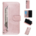 Zipper Pocket PU Leather Wallet Case for iPhone XS Max 6.5 inch