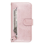 Zipper Pocket PU Leather Wallet Case for iPhone XS Max 6.5 inch