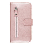 Zipper Pocket PU Leather Wallet Case for iPhone XS Max 6.5 inch