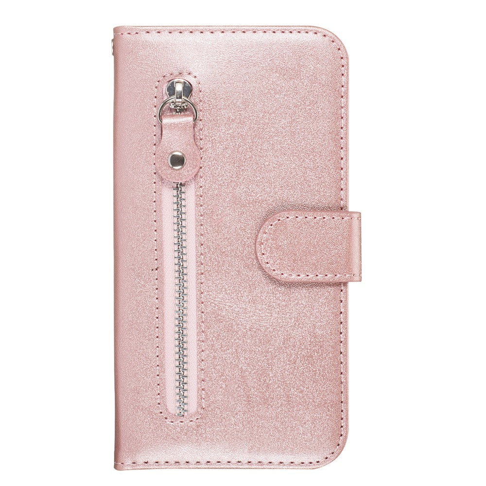 Zipper Pocket PU Leather Wallet Case for iPhone XS Max 6.5 inch