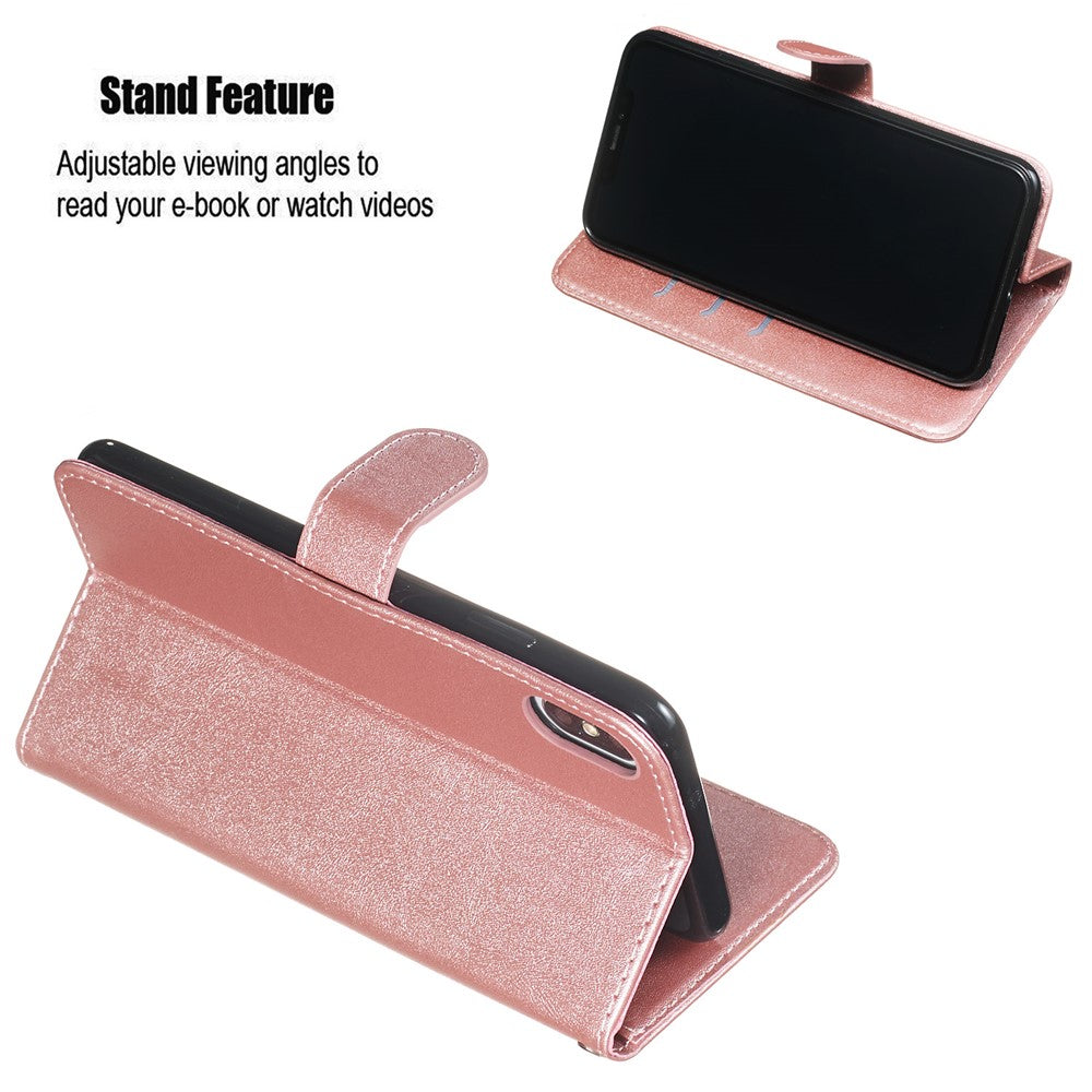 Zipper Pocket PU Leather Wallet Case for iPhone XS Max 6.5 inch