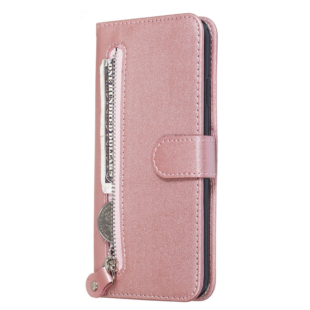 Zipper Pocket PU Leather Wallet Case for iPhone XS Max 6.5 inch