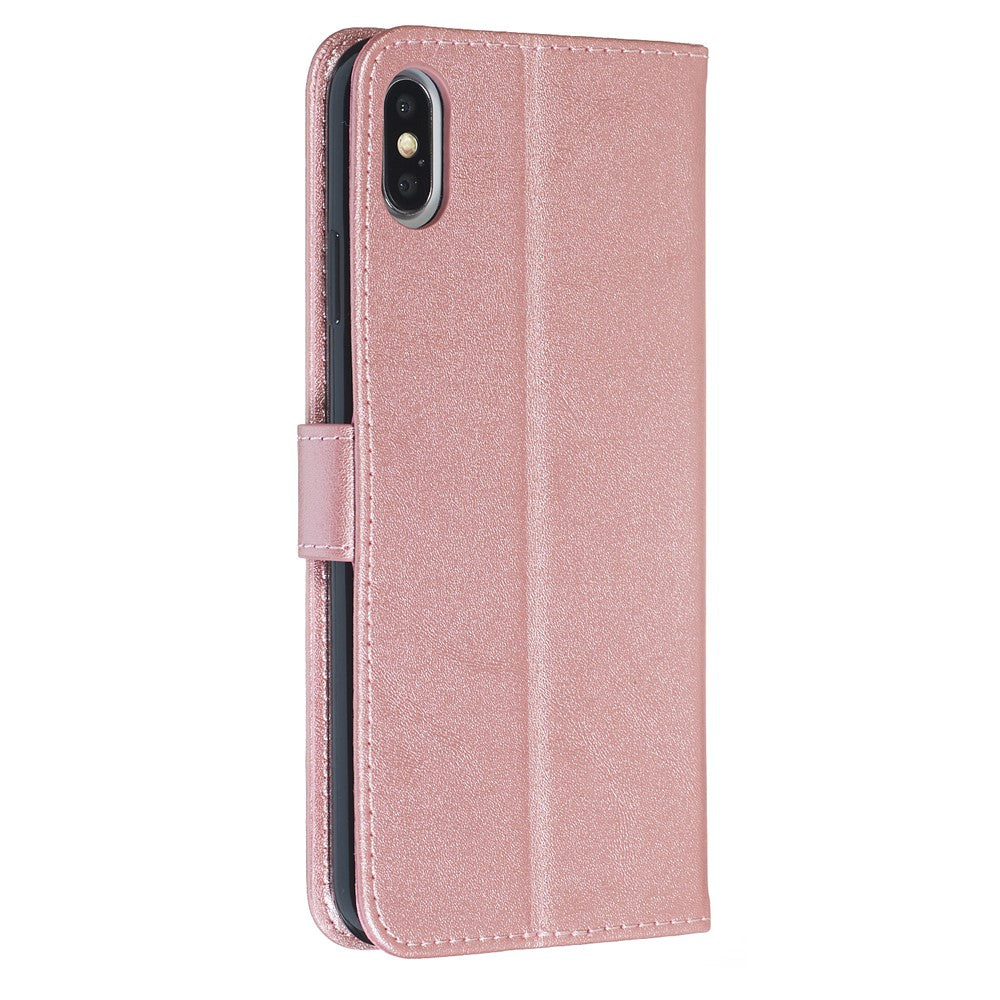 Zipper Pocket PU Leather Wallet Case for iPhone XS Max 6.5 inch